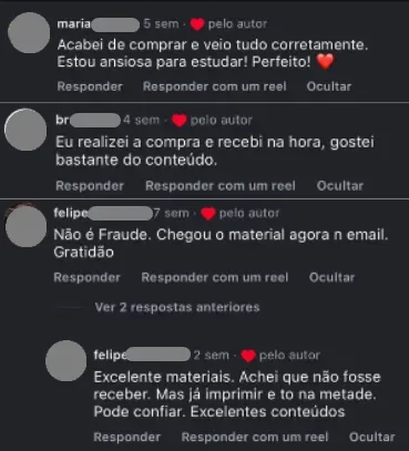 Depoimentos de alunos - parte 1